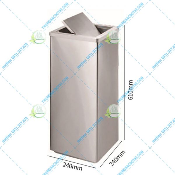 thùng rác inox công nghiệp 20 lít