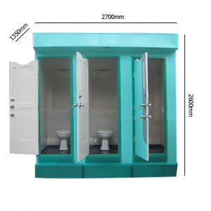 kích thước toilet công cộng 3 buồng