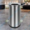 thung rác inox nắp hở tròn