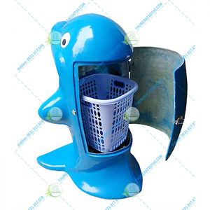 thùng rác hình cá heo